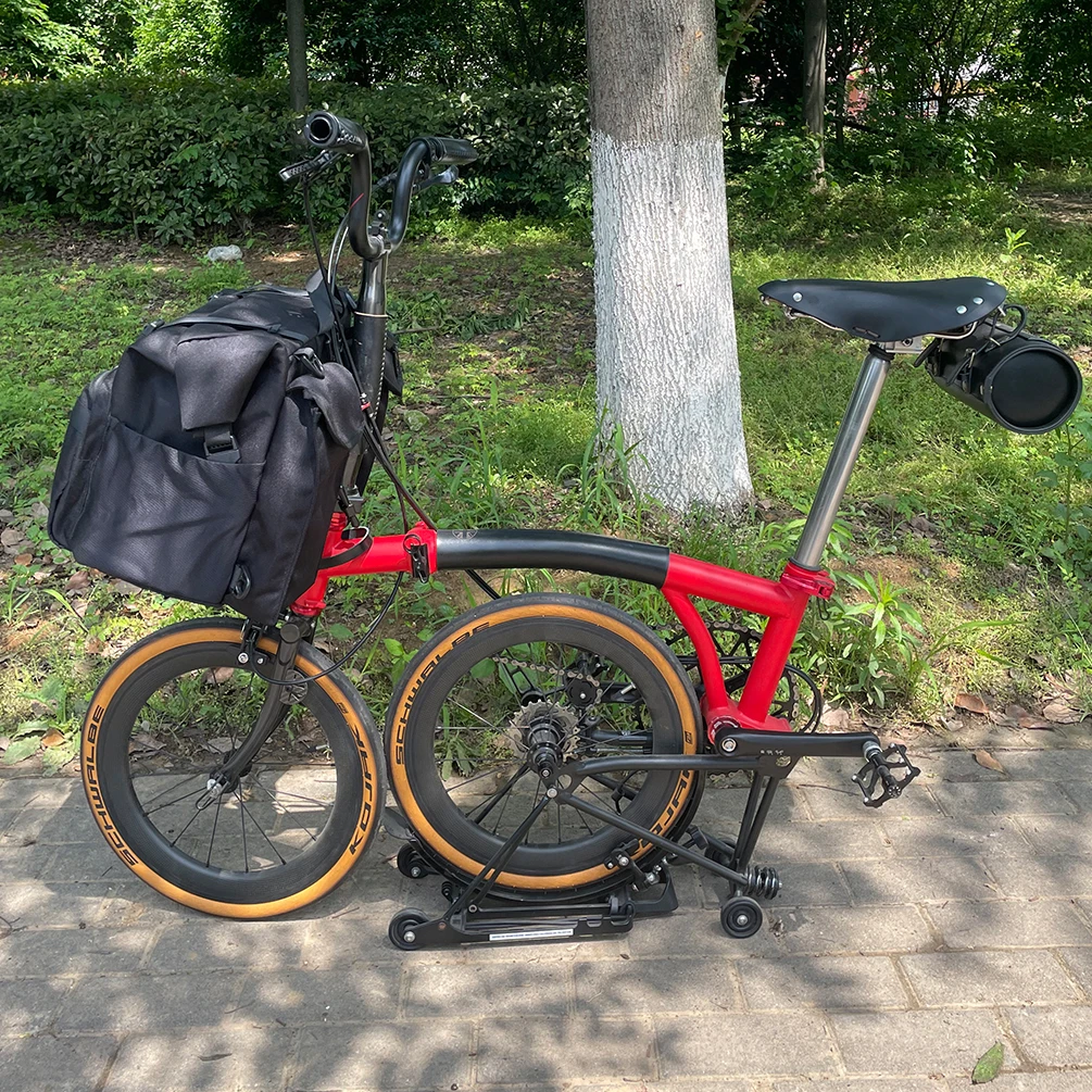 ブロンプトン折りたたみ自転車用自転車バックパック自治区ロールトップ