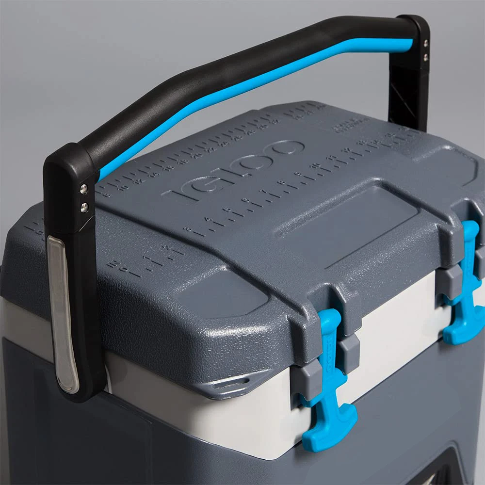 25QT Heavy-Duty Leak-Proof Rolling Cooler 23L Capacity Hard-Wheeled Portable Glacier for Outdoor Adventures Made of PP Material