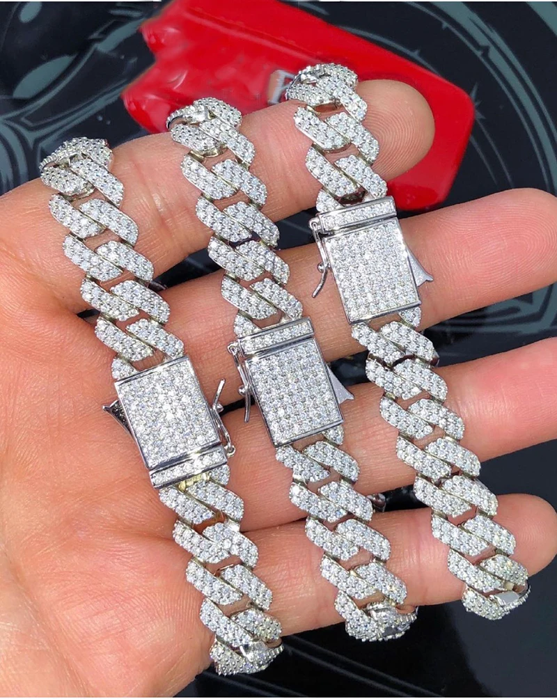 Miami Punk Hip Hop Cuban Link Chain Necklace Iced out Men's Baguette Bling  Rapper Crystal Choker Necklace Jewelry Gift - China Necklace and Copper  price