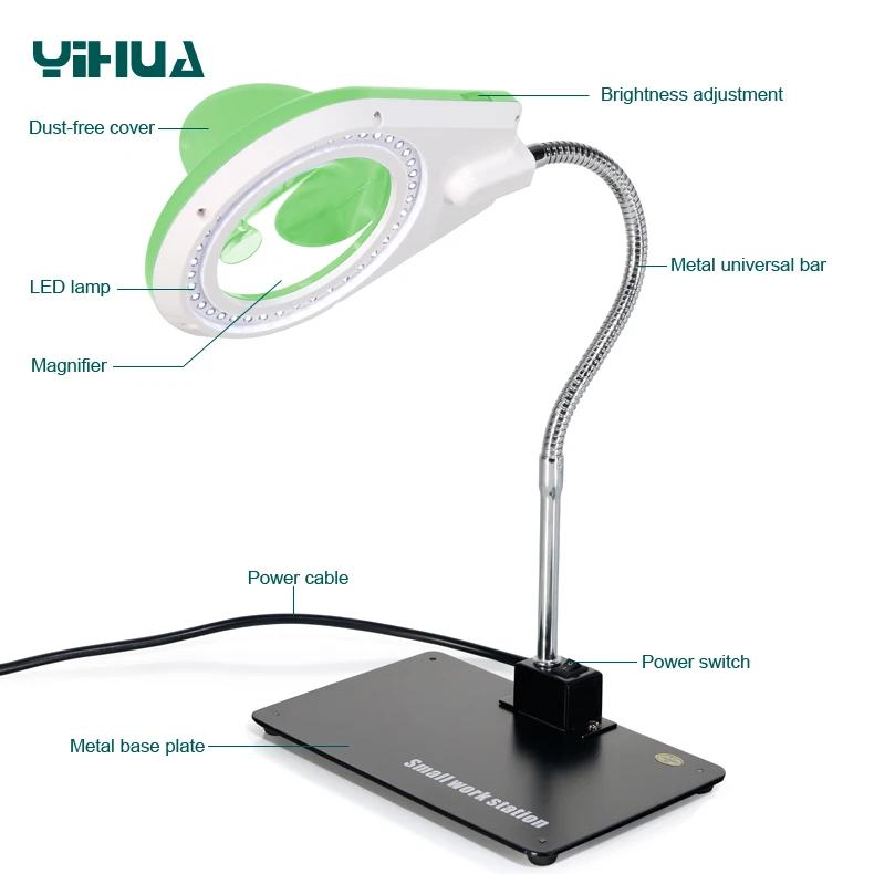 LED Magnifying Lamp 628A Soldering Desoldering Helping Fixtures Circuit Tools Illumination Magnifying Lamp