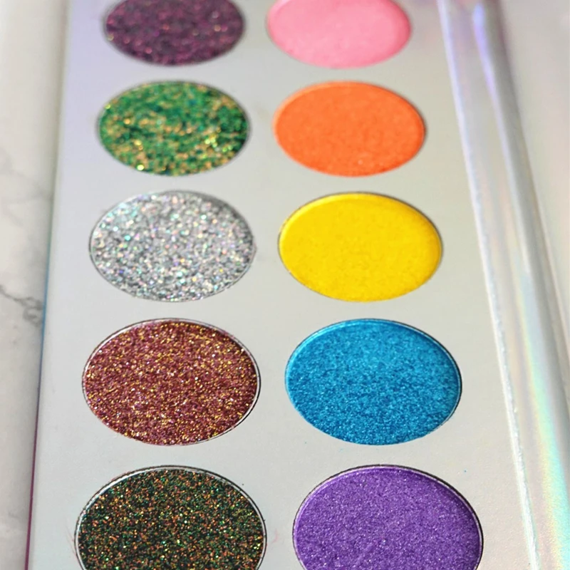 Палитра теней для век с высоким пигментом, 10 цветов