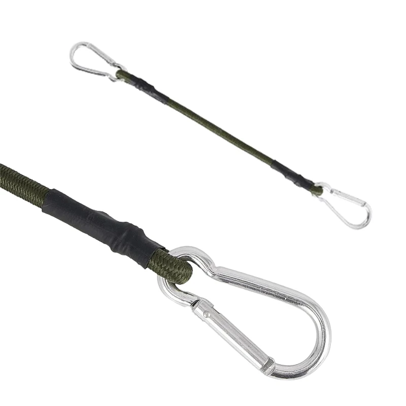 Adjustable Hook Elastic Bungee Cord Gym Tension Rope Carabiner Hooks for Luggage Rack Cargo Hand Carts Bike Camping Etc