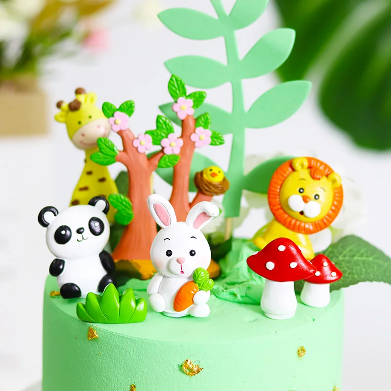 AMFIN® Zoo cake topper/Cupcake Topper/Animal Props for Birthday/Animal Cake  Topper/Jungle Theme Decoration Props / 1st Birthday theme Toppers - Pack of  7 : Amazon.in: Toys & Games