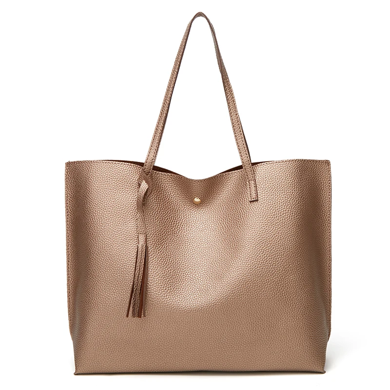Womens Buckle Detail Large Tote Bag Ladies Designer Shoulder Handbag