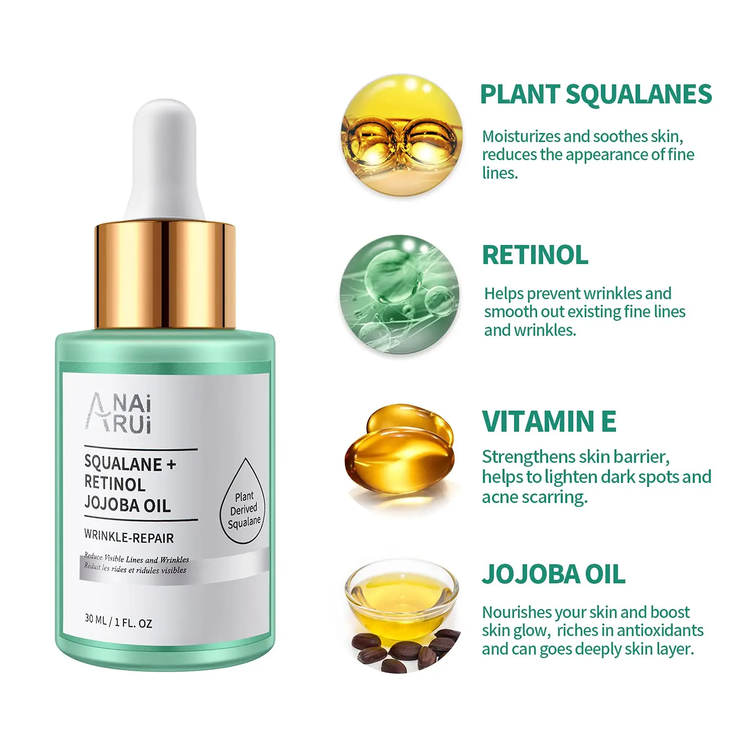 In Stock Squalane Retinol Jojoba Oil For Face,Body,Hair,Nail Nourish ...