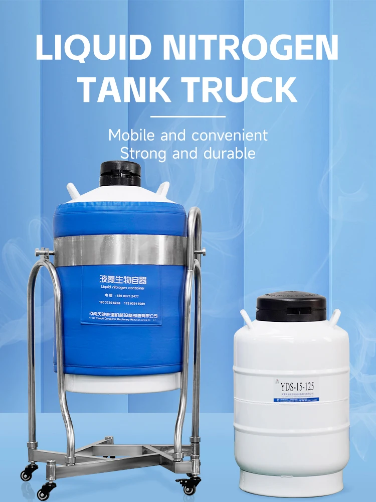 Handpushed Liquid Nitrogen Tank Cart Dewar Dumping Liquid Nitrogen