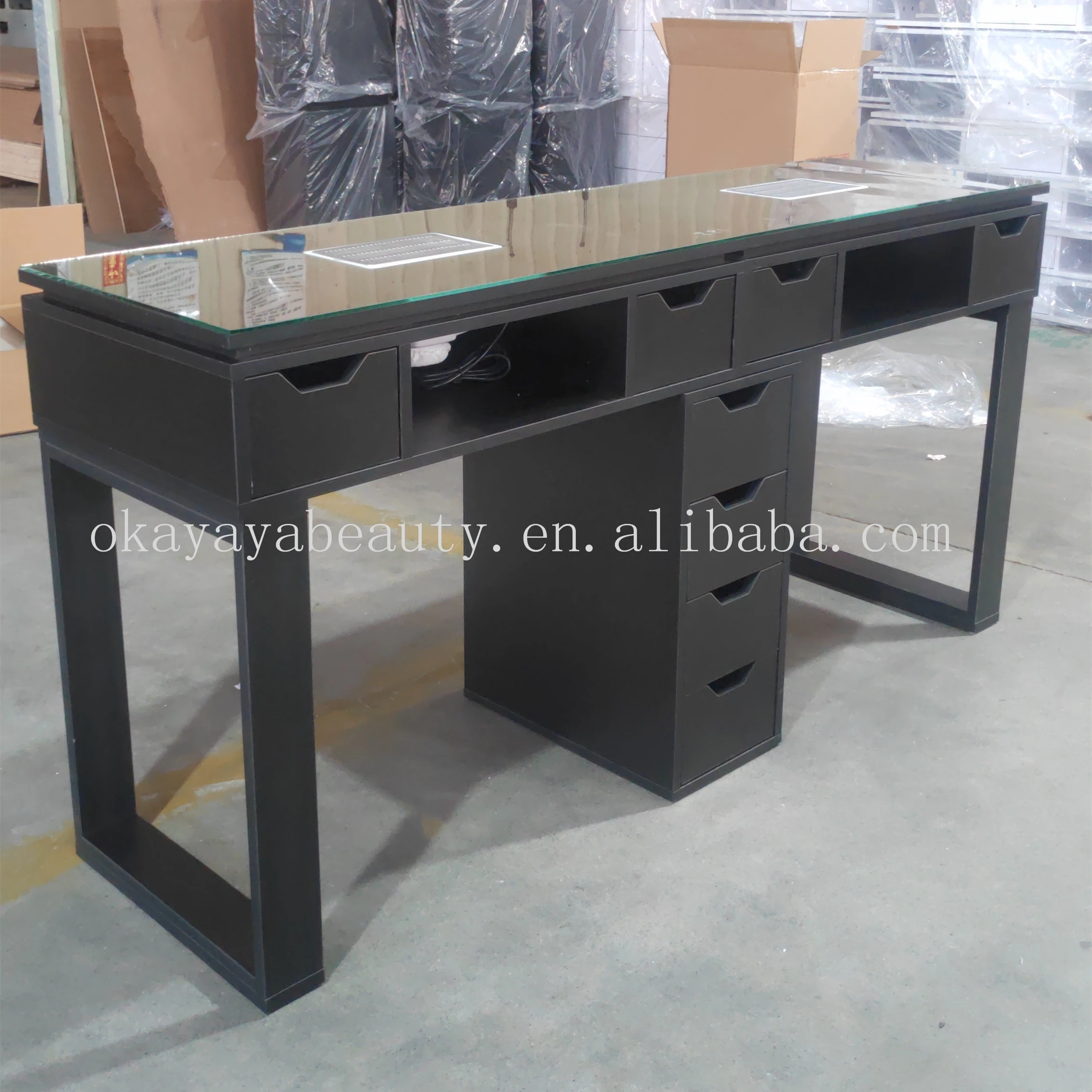 Modern Manicure Table Nails Bar Station Pedicure Salon Furniture Nail