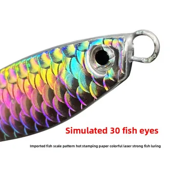 Custom ABS Falling Luya Bait Set Far-cast Fish Scale Pattern Sequin Cushion Bass Pencil Submerged Lure Fishing Gear – Pencil – view 5