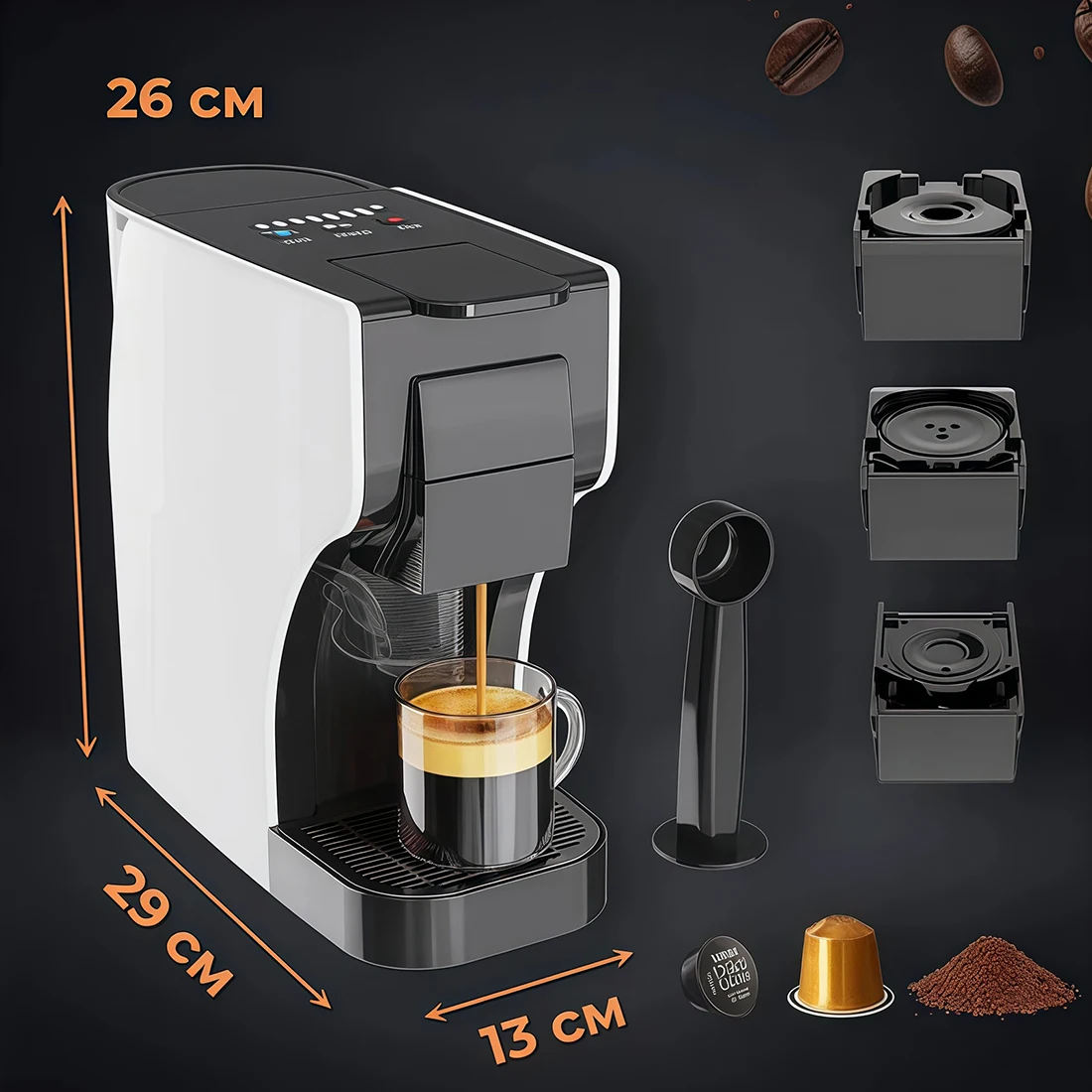 Nespresso Multifunction Machine 3 in 1 Multifunction Espresso Machine - Dolce Gusto & Nespresso