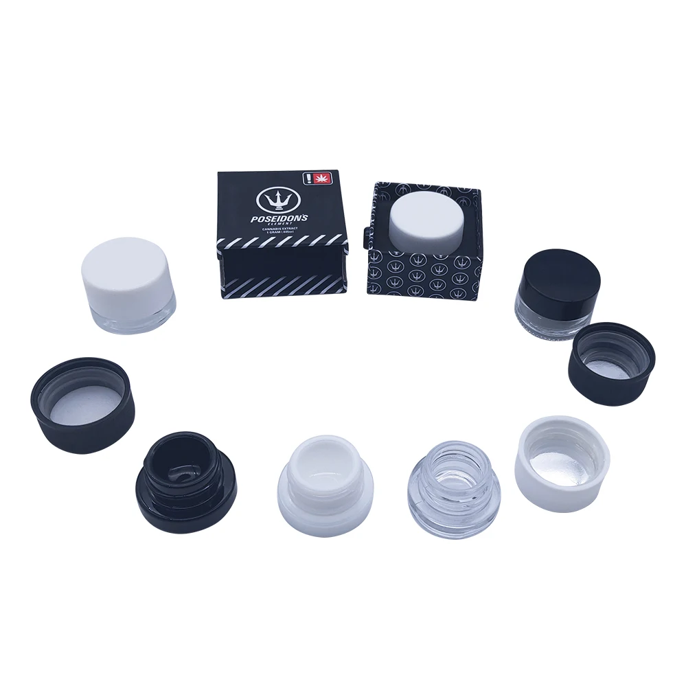 
 Стеклянный концентрат 3 мл 5 мл с логотипом на заказ, контейнер для защиты от запаха воска КБД, 7 мл 9 мл, маленькие стеклянные банки для масла  