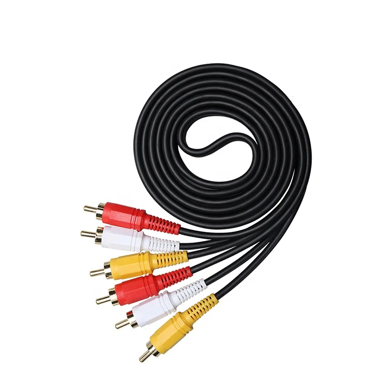 PCER OFC RCA Stereo AV Cable Male to Male 3RCA to 3RCA Audio Video Cable