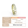 White 5mm Gold