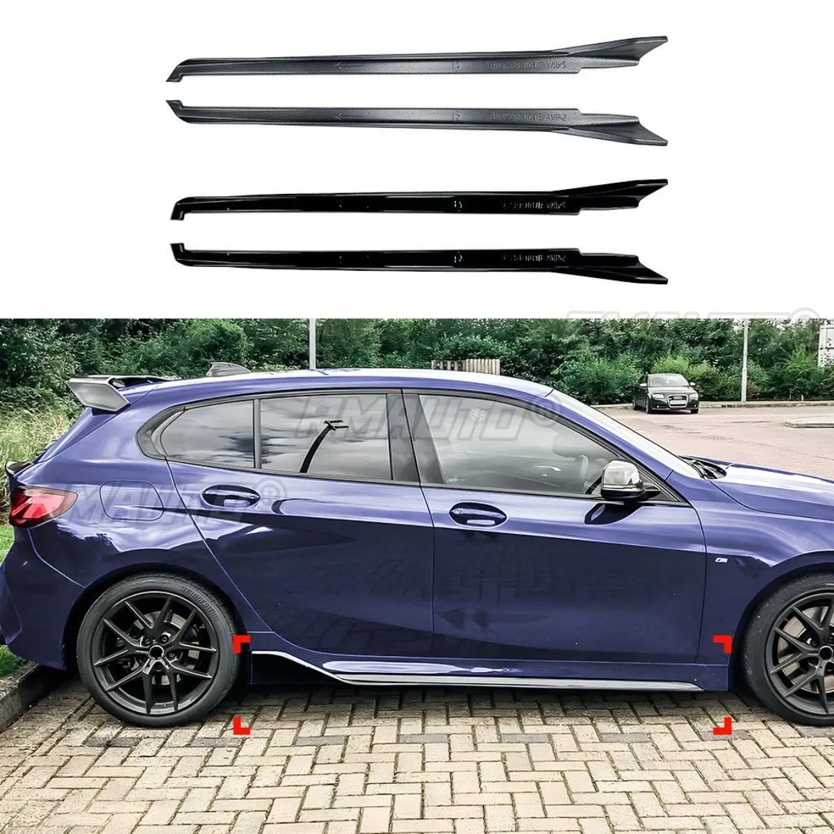 For BMW 1 Series F40 CarCar Side Skirt LipSide Skirt Spoiler Guard