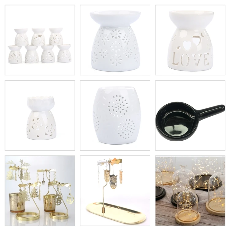 Candle Melt Burners Warmer Aroma Ceramic Large Buddha Oil Burner Set