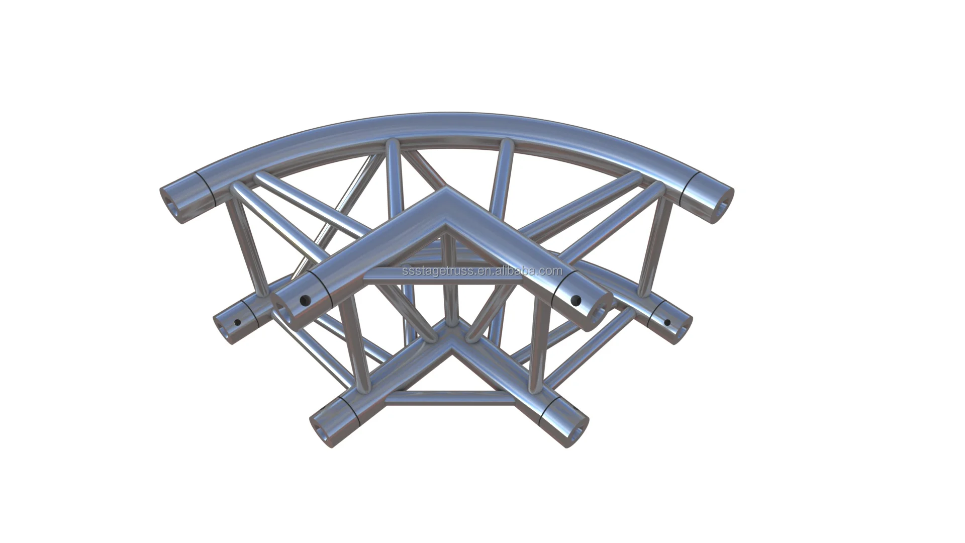 product 290mm aluminum spigot truss 2 way 90 arc corner truss corner truss display stage connection accessories-2