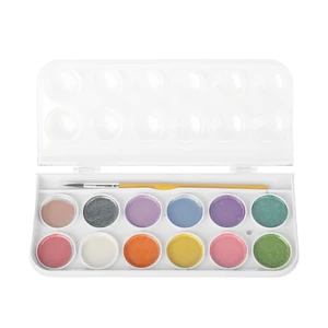 Professional Watercolor Paint Nontoxic 12colors Watercolor Paint with Water Brush