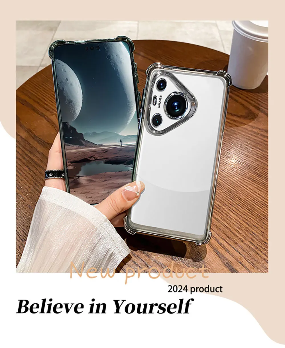 Transparent Phone Cover For Huawei Pura 70 Pro Ultra P60 50 Electroplate Case Simple Cases Camera Lens Protection Sjk434 Laudtec supplier