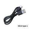 50cm Black 2-core Copper-clad Steel Type-C