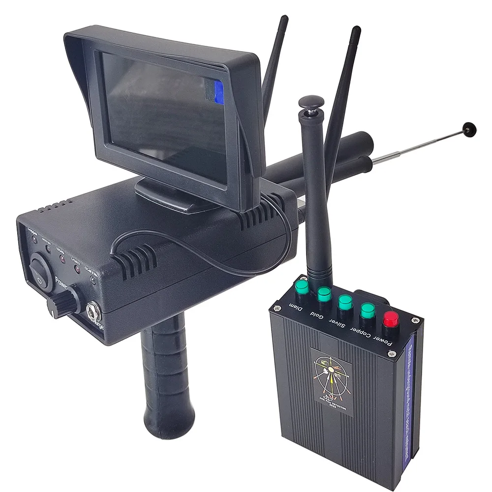 AKS Pulse Finder 3D Large LCD Screen Long Range Gold Silver Copper Diamond Detector Industrial Underground Metal Detector