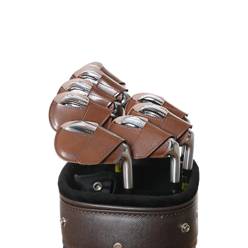 Korea Outdoor Custom Golf Iron Head Cover Luxury Pu Leather Golf Club