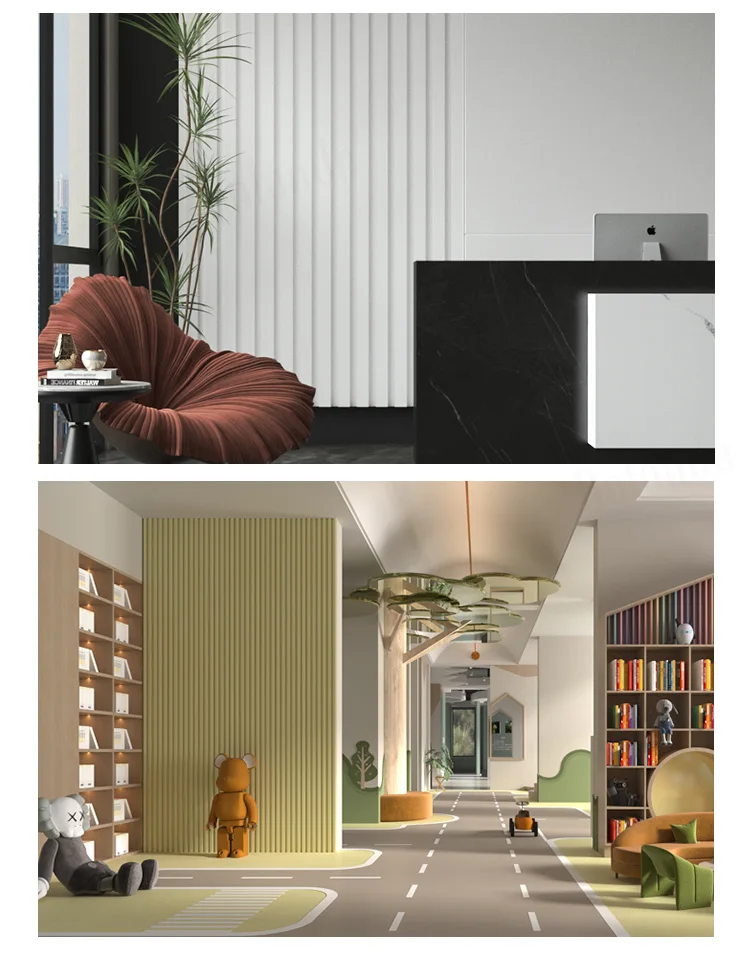 3D Indoor Fluted WPC Panel Cladding Interior Hollow Wall Panel for ...