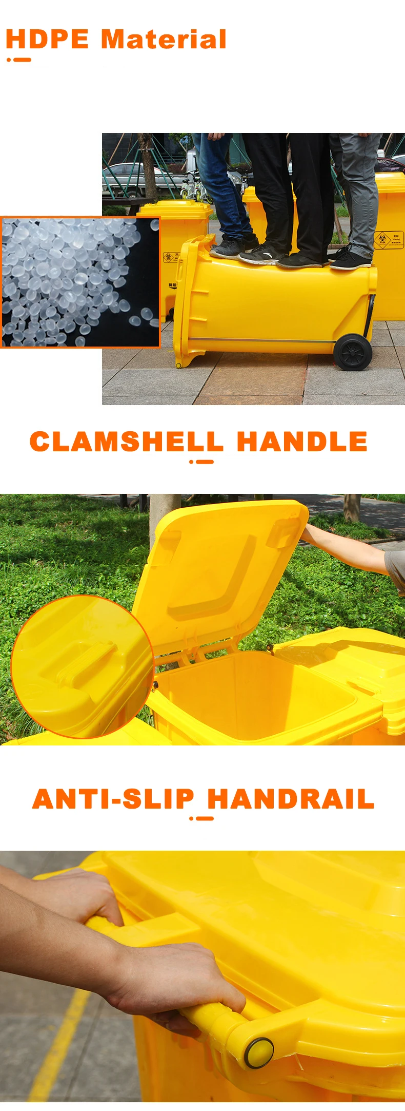 Strobigo Large Bio Medical Waste Pedal Bins Yellow,Garbage Can,30l 660l