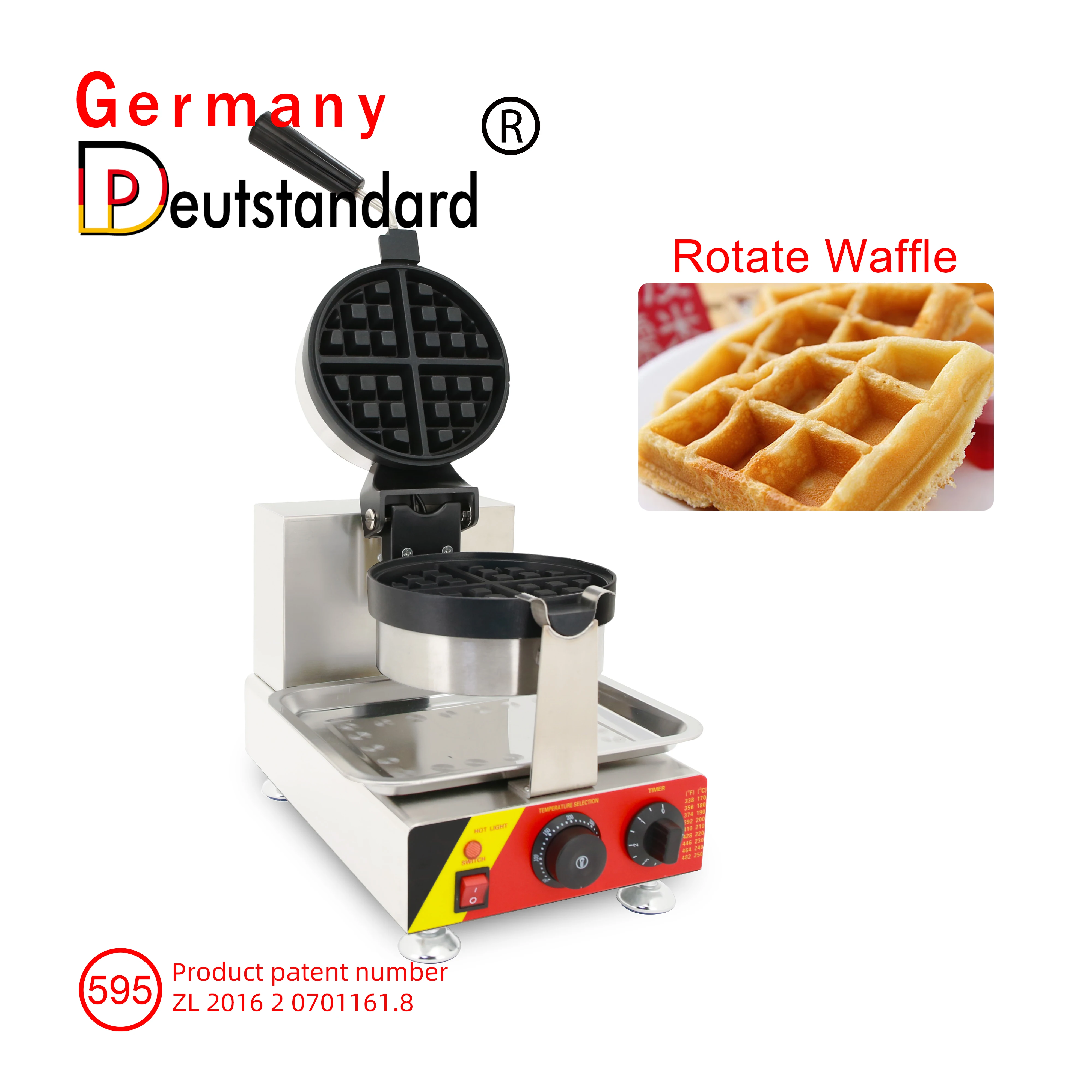 Commercial Mini Waffle Maker Rotate Waffle Machine with CE