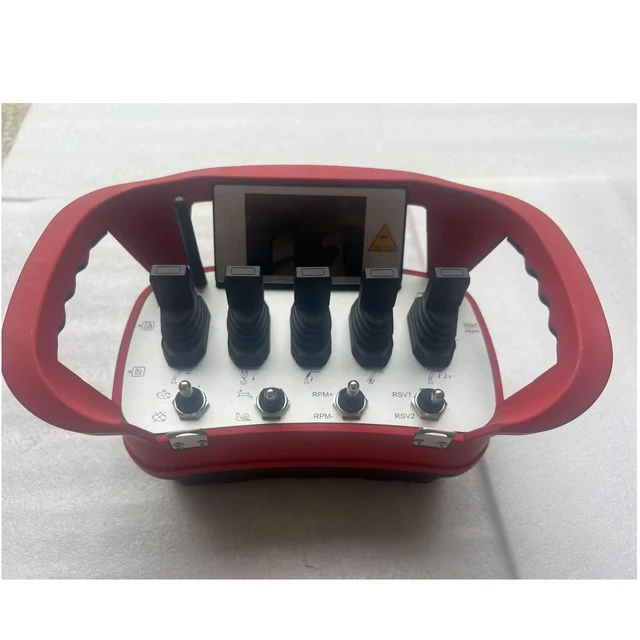 Five-Link Folding Arm Crane Remote Controller Shockproof Wide Signal Range With Display Screen Check Parameters Anytime