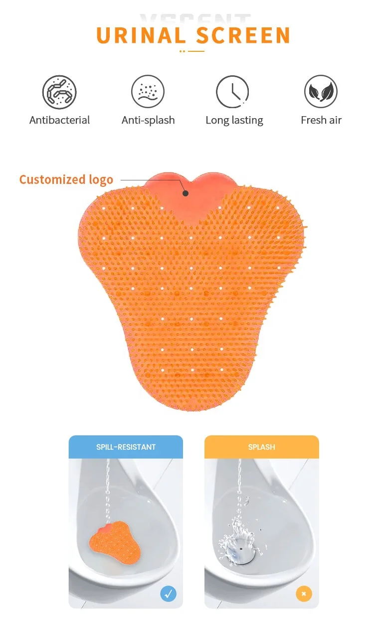 2023 Anti Splash Eva Urinal Screens Deodorizer Urinal Mat For Man