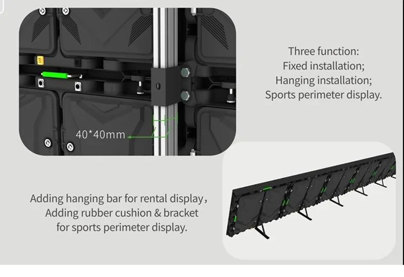 960X960mm P5 P6.67 P8 P10 outdoor Football Soccer Sports Perimeter Video screen stadium led display