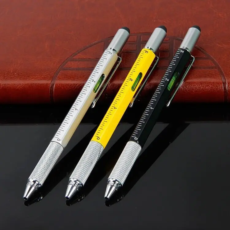 Multifunction Tool Pen Ruler Spirit Level Screwdriver In
