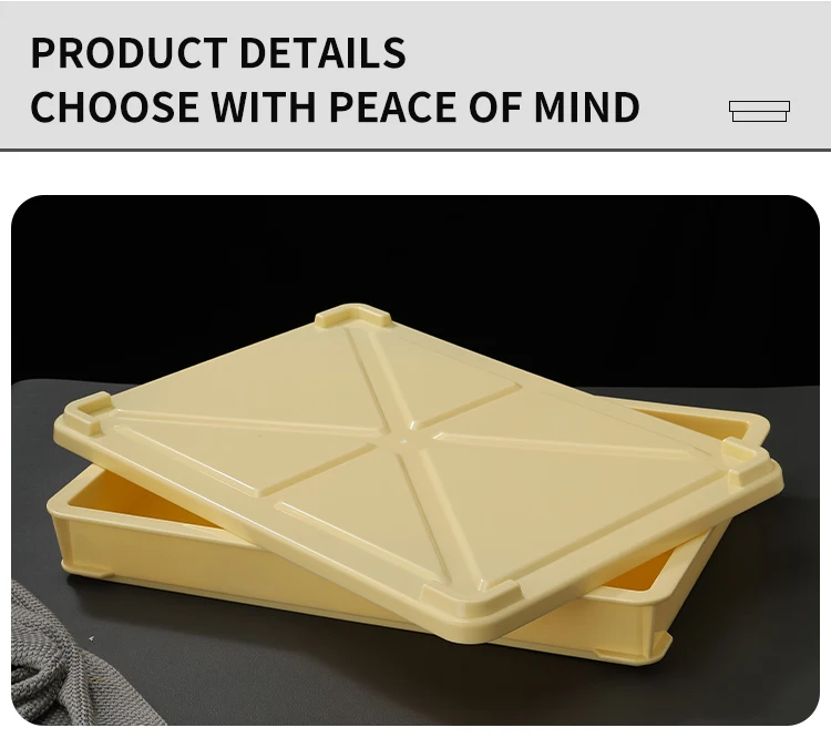 Pizza Dough Boxes Food Grade Bakery Kitchen Plastic Pizza Dough Proof