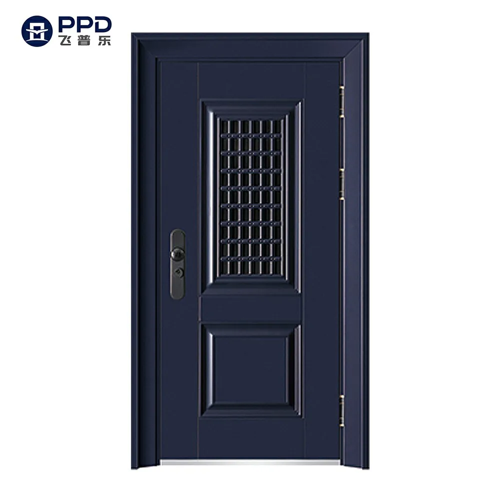PPD Modern Style Factory Price Metal Security Door Exterior Security Entry Door