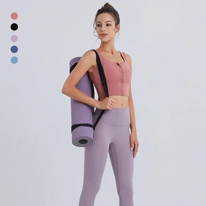Summer Buttery Soft Gym Yoga Set Push up Energy Sports Zipper Bra Activewear Workout Legging Burgundy Gym Fitness Set for Women