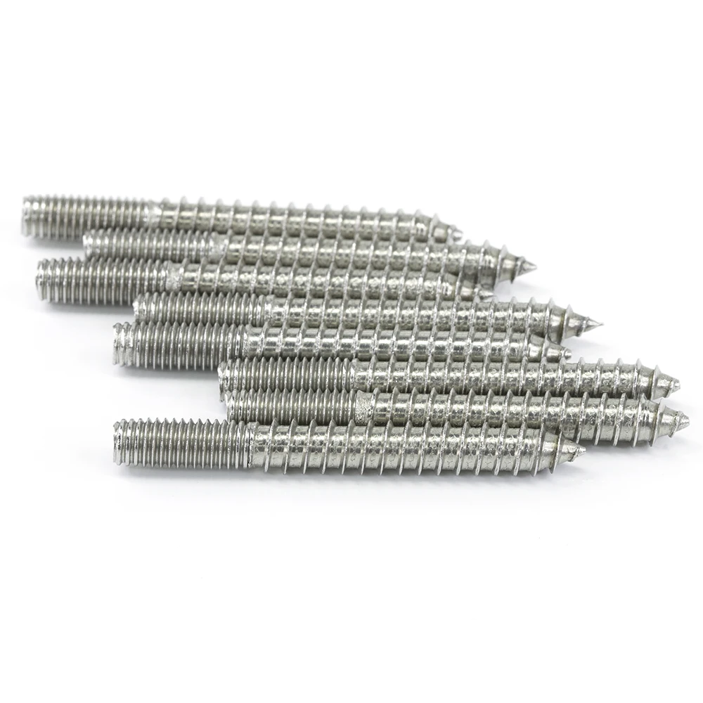 Hanger Bolt M6 Dowel Screw Woodworking Furniture Connector double end threaded wood screw