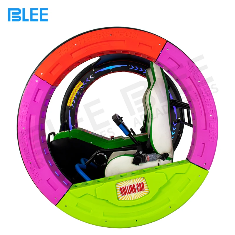 Amusement Park Ride Swing 360 Rolling Car Simulator for Adult Fun 360 Degree Rotation Happy Rolling Car With Led Light