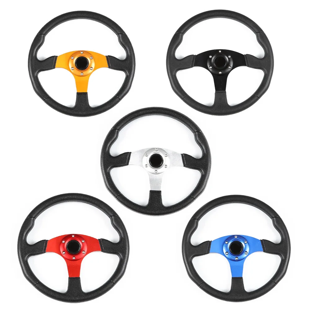 thumbnail image 2 of Hiwowsport 14" (350mm) Carbon Fiber Racing Steering Wheel With Quick Release & Horn Button – 6-Bolt Pattern, Black 2 of 6