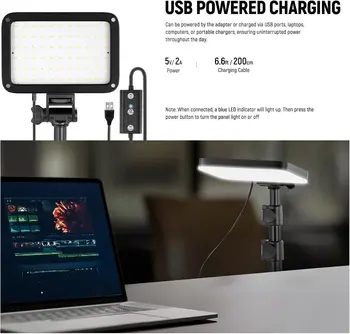 NEEWER Basics 2 Pack LED Video Light Panel Lighting Kit, Bi Color Dimmable Portable Studio Lights with Stands & Filters detail image