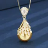 Gold golden balls pendant with chain