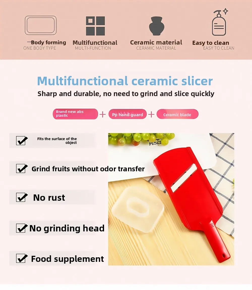 product custom handheld cabbage slicer adjustable stainless steel blade vegetable fruits chopper cutter with hand protector for kitchen-1