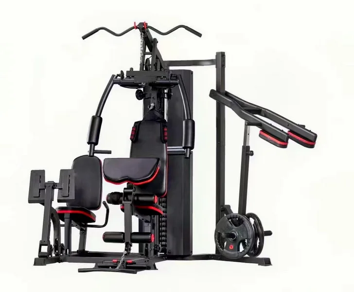 Comprehensive Three Station Gym Training Machine Functional Sports Fitness Equipment for Strength Training Rack Exercises