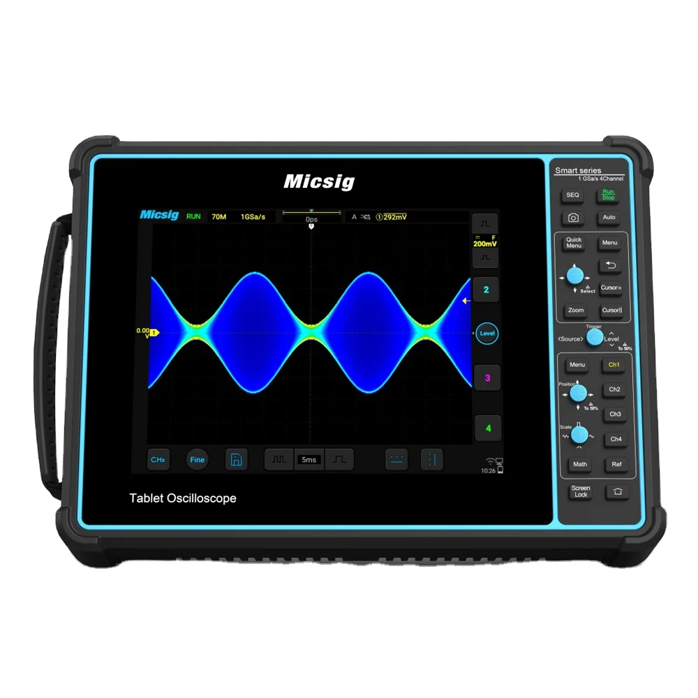 Red Silicone Case Ccdso Mini Digital Oscilloscope LA104 Thumb Wheel 1mhz 8mb Lcd Display Handheld Pocket Osciloscopio