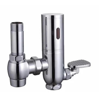 Bathroom squatting toilet foot valve surface mounted induction flush sensor valve accessories