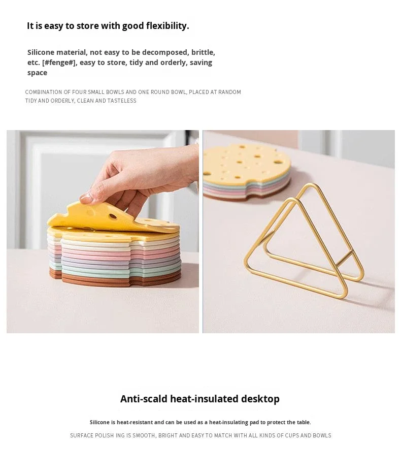 Modern Round Multi Color Thermal Silicone Placemat High Temperature Resistant Reusable Casserole Plate and Bowl Mat factory