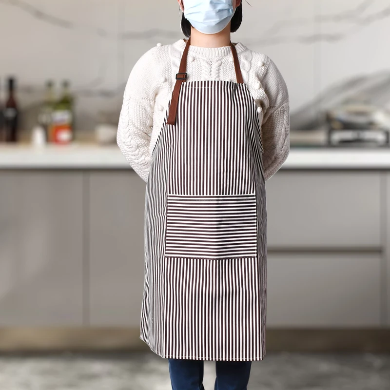 Wholesale Household Cotton Cooking Apron Kitchen Striped Apron With