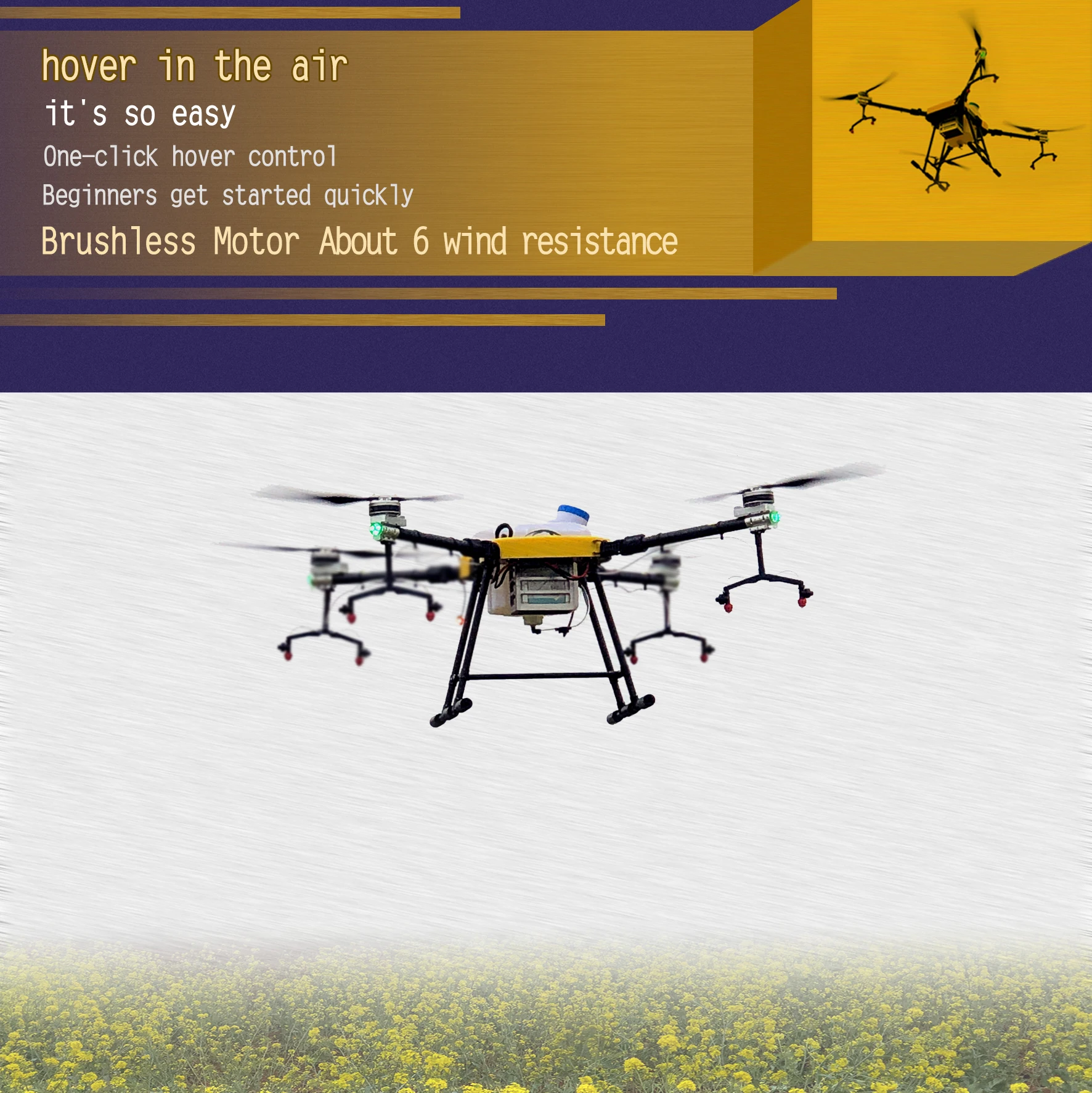 17L 4 axis k++ GPS  agri drone sprayer drone pertanian frame pesticide seeds spreader sowing agricultural drone details