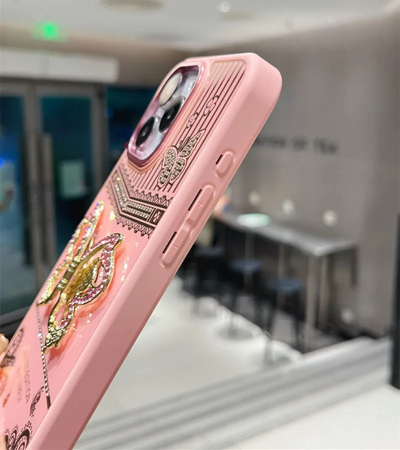 Luxury Diamond Butterfly Samsung Case