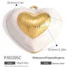 Oro 10 corazón blanco