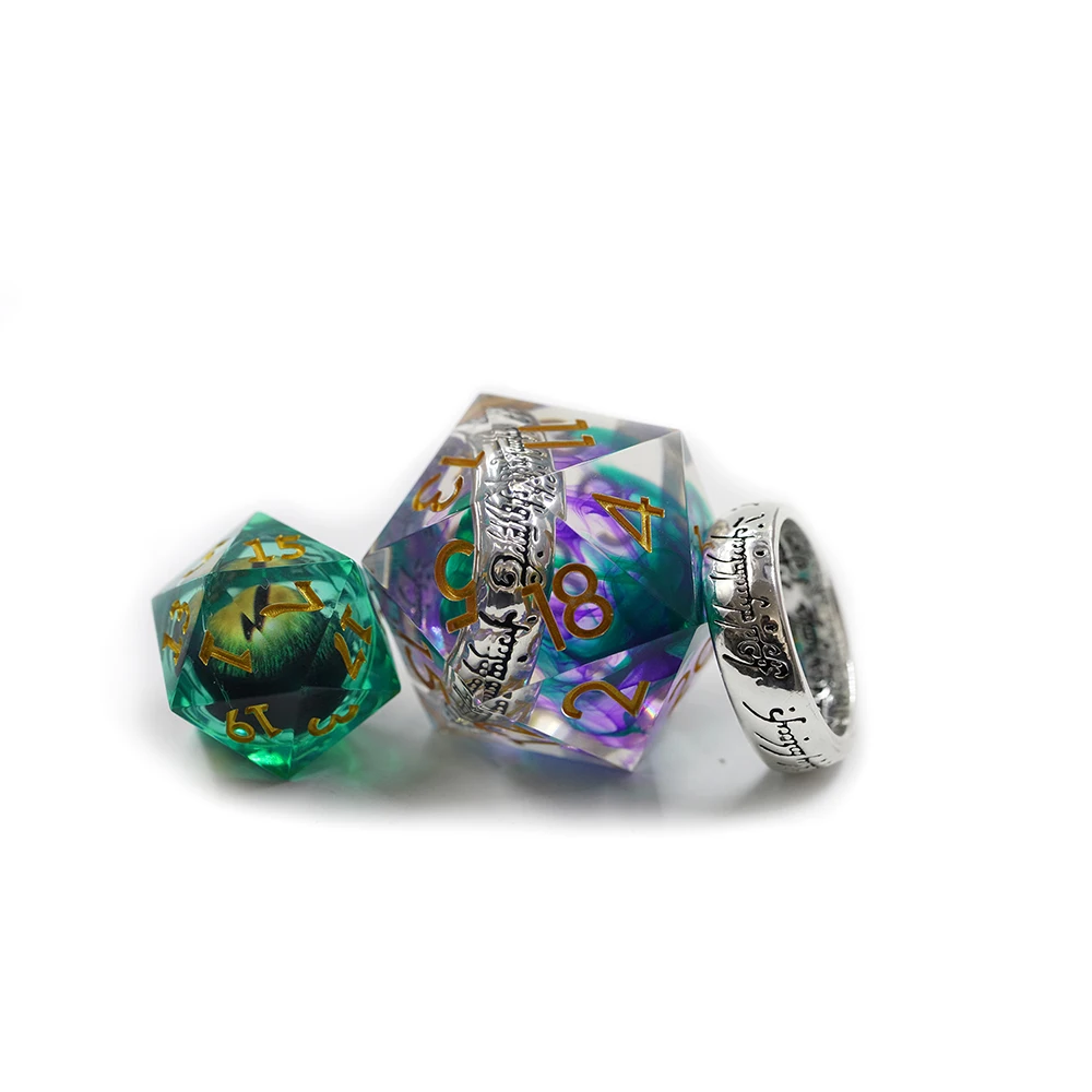 Saincheaptha Mór 33mm D20 Resin Singil Dice do Dungeons and Dragons Cluiche Díreach ón dTionscadóir