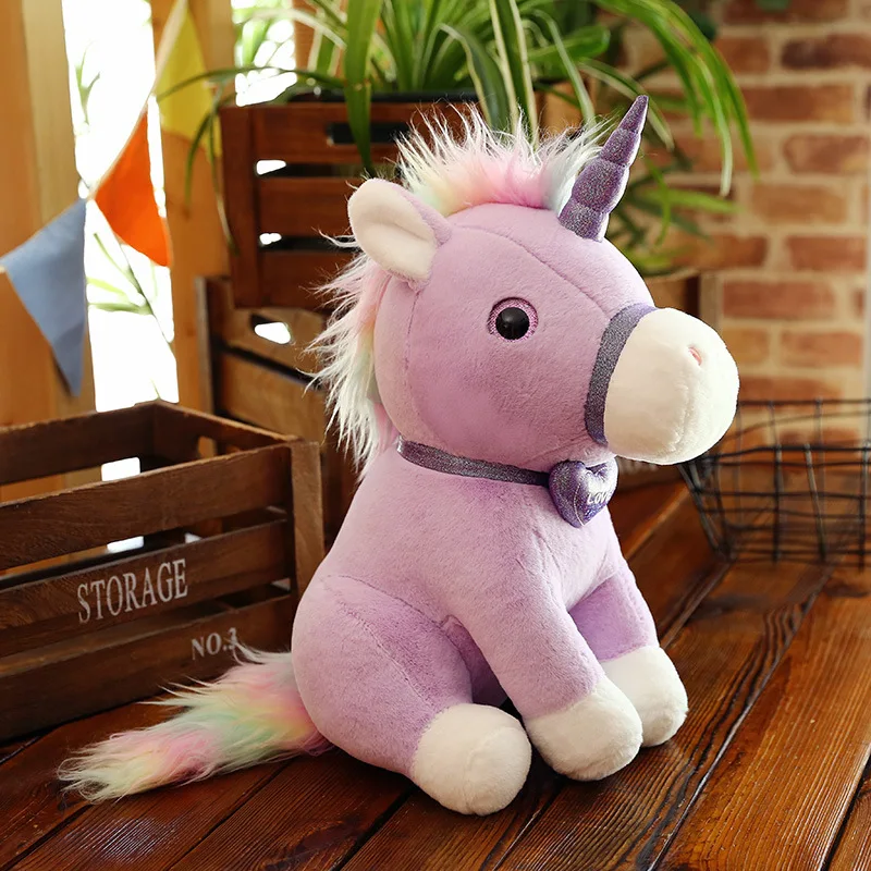 2021 hot sell stuffed plush unicorn toy soft pillow animal horse baby toy unicorn gift Christmas Halloween for children